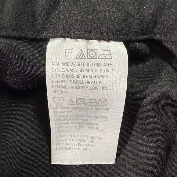 Dennis Basso Black Straight Leg Ankle Length Crepe Pants 3x - Picture 6 of 11